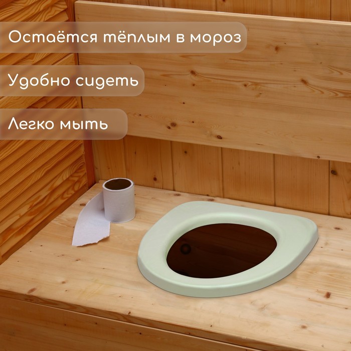Сиденье для уличного туалета, 37×40 см, пенополиуретан, зелёное