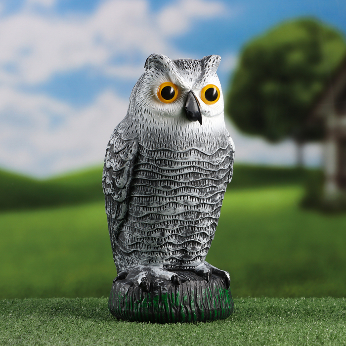 Садовая фигура из пластика «Сова полярная», 22×10×12 см