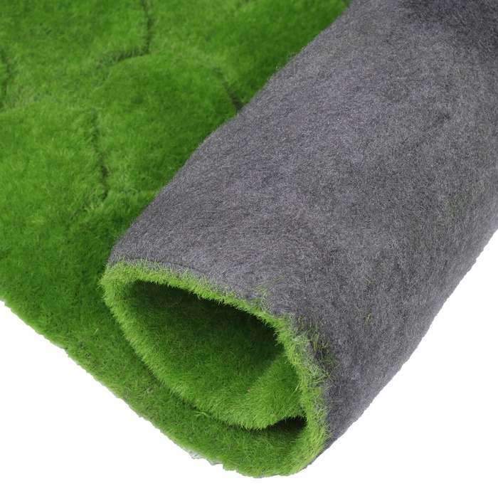 Мох искусственный, декоративный, полотно 1×1 м, рельефный, бугры, зелёный, Greengo