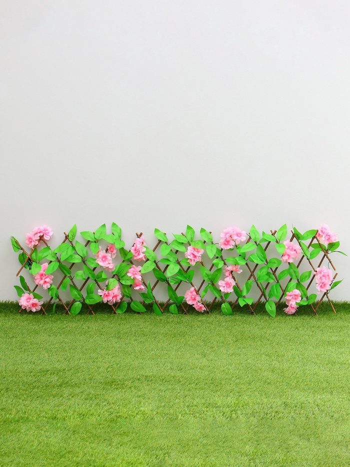 Ограждение декоративное, 35×120 см, «Розовые цветы», Greengo