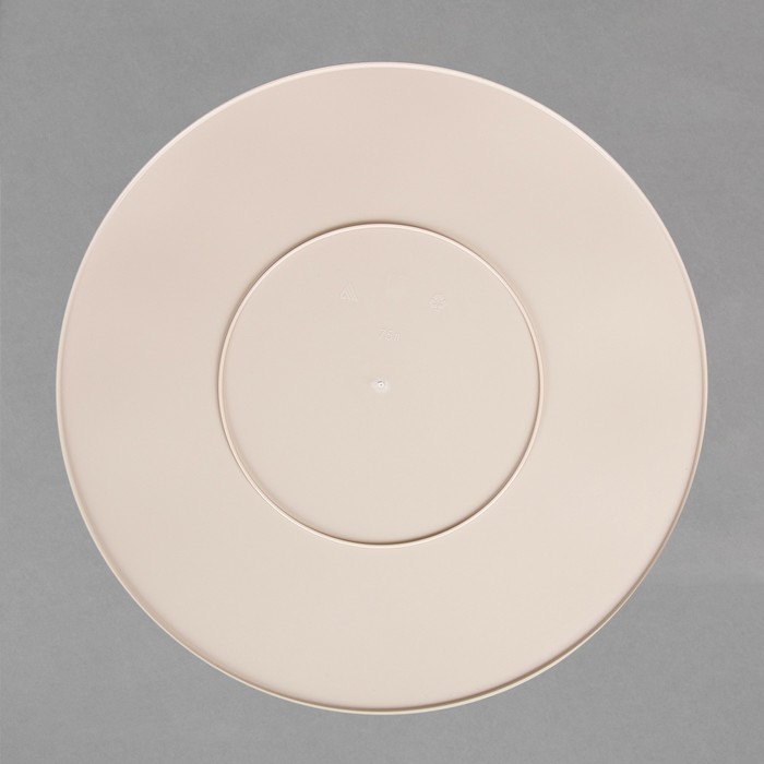 Бак пищевой, 75 л, пластиковый, с крышкой, бежевый