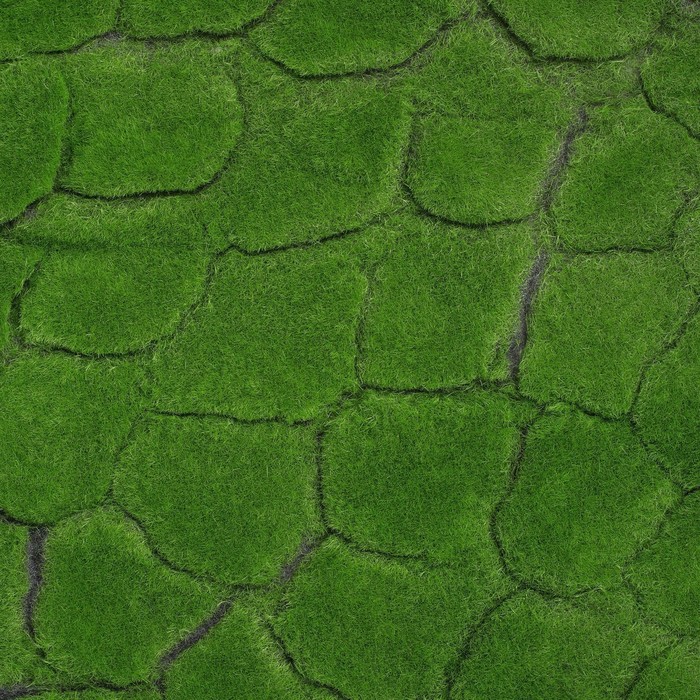 Мох искусственный, декоративный, полотно 1×1 м, рельефный, бугры, зелёный, Greengo
