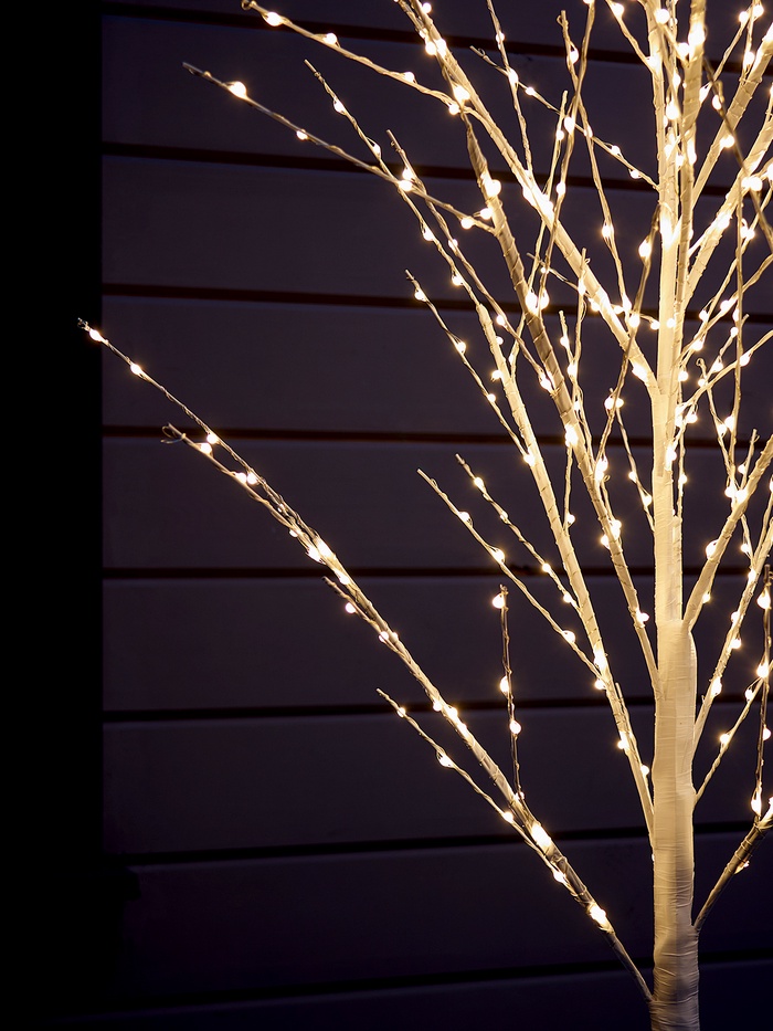 Светодиодное дерево «Яркие светлячки» 1.5 м, 300 LED, постоянное свечение, 220 В, свечение тёплое белое