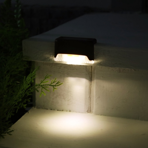 Садовый светильник, уличный, на солнечной батарее, 8×4.5×4.5 см, 1 LED, свечение тёплое белое, коричневый