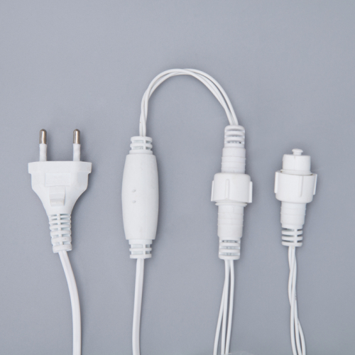 Гирлянда «Бахрома» 3 × 0.9 м, IP44, УМС, белая нить, 232 LED, свечение синее, 220 В