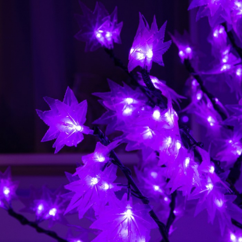 Светодиодное дерево «Фиолетовый клён» 1.5 м, 600 LED, постоянное свечение, 220 В, свечение белое