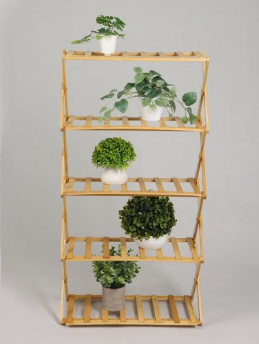 Подставка для цветов Greengo, 5 полок, 50×25×89 см, напольная, бамбук