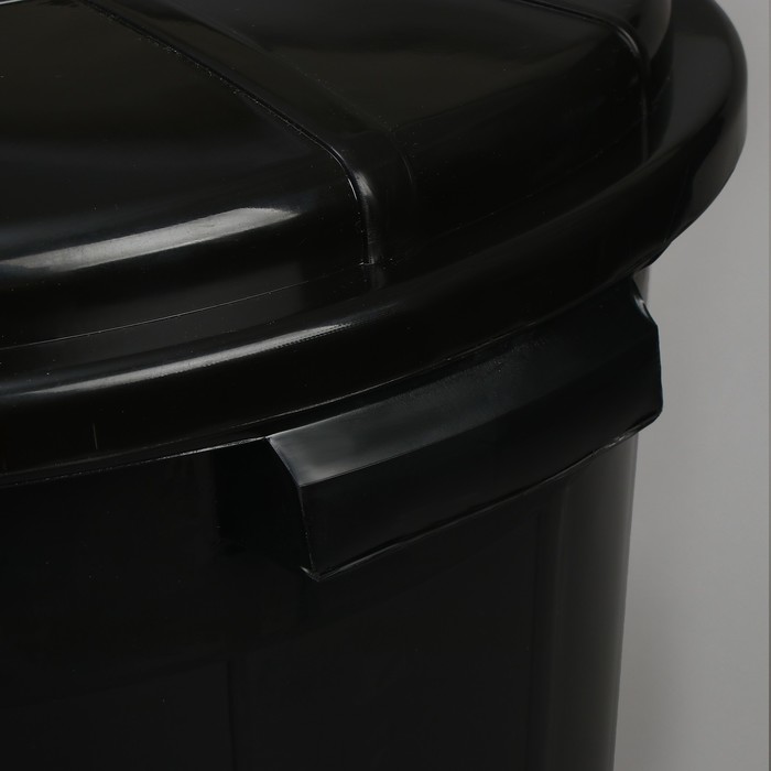 Бак хозяйственно - бытовой, 50 л, полипропилен, с крышкой, чёрный