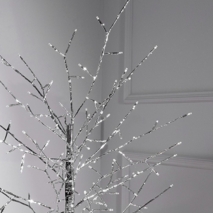 Светодиодное дерево «Серебристое» 1.5 м, 150 LED, постоянное свечение, 220 В, свечение белое