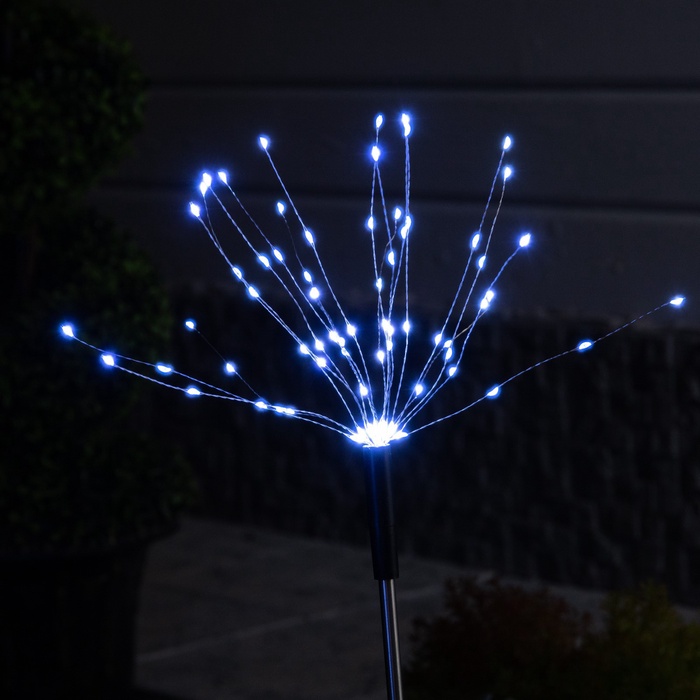 Садовый светильник на солнечной батарее «Одуванчики» 2 шт., 78 см, 160 LED, свечение белое