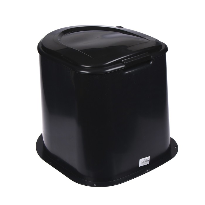 Туалет дачный, h=35 см, без дна, с отверстиями для крепления к полу, чёрный