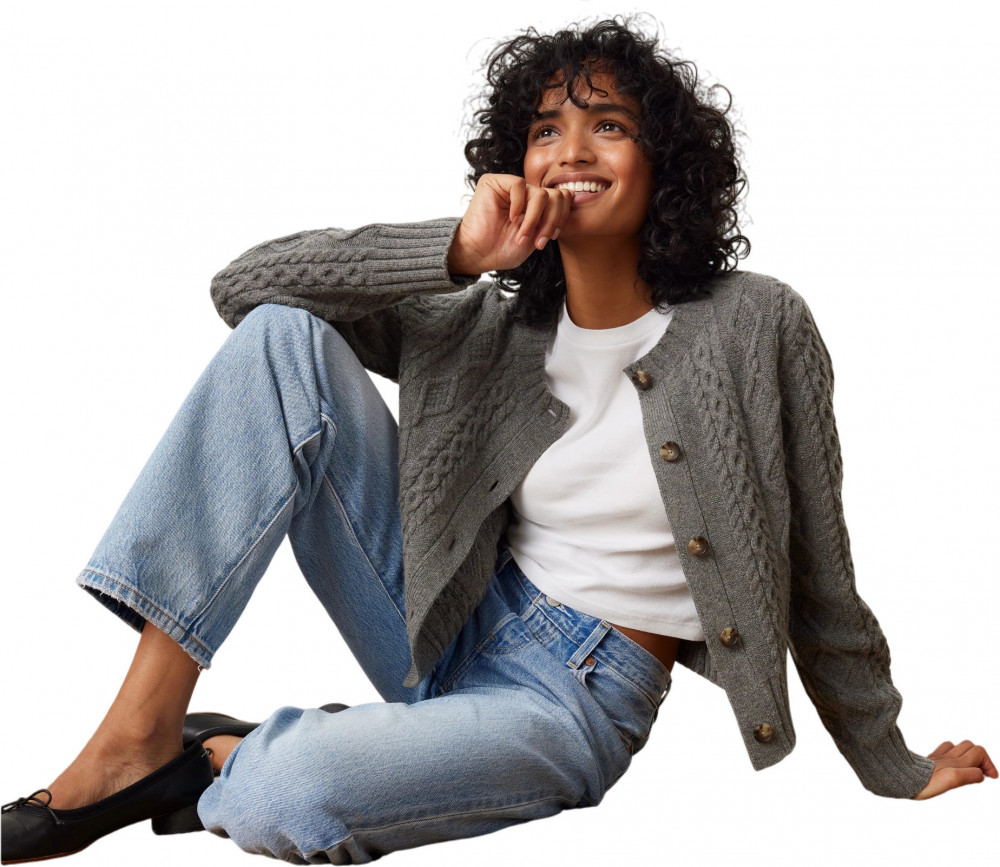 Джемпер женский PRIMROSE CABLE CARDIGAN GREYS, LEVIS