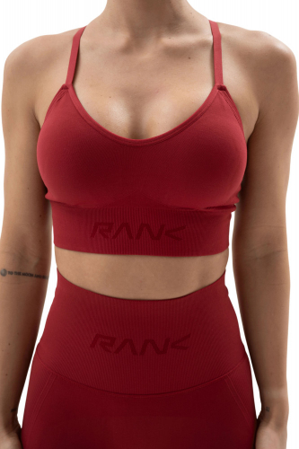 Бюстгальтер женский Woman, Seamless Bra Low, Burgundy, RANK