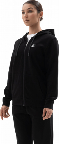 Джемпер женский Woman, French Terry Fullzip, Black, RANK