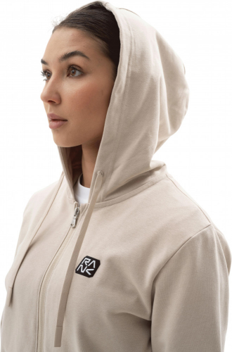 Джемпер женский Woman, French Terry Fullzip, Beige, RANK