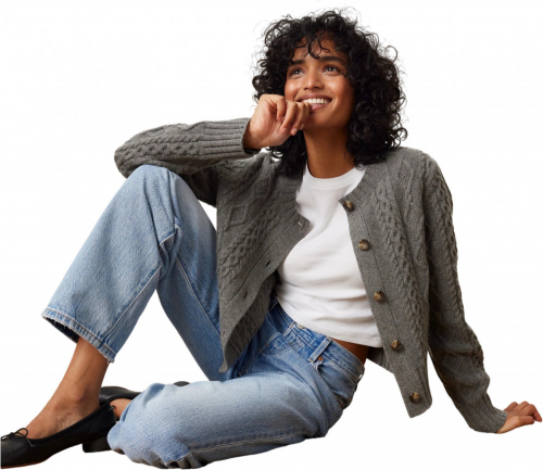 Джемпер женский PRIMROSE CABLE CARDIGAN GREYS, LEVIS