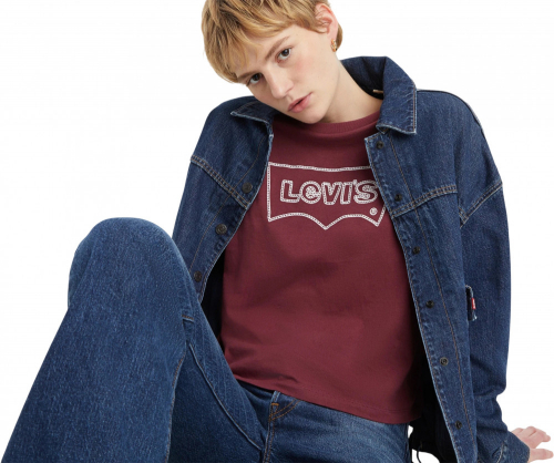 Футболка женская GRAPHIC BOXY TSHIRT REDS, LEVIS