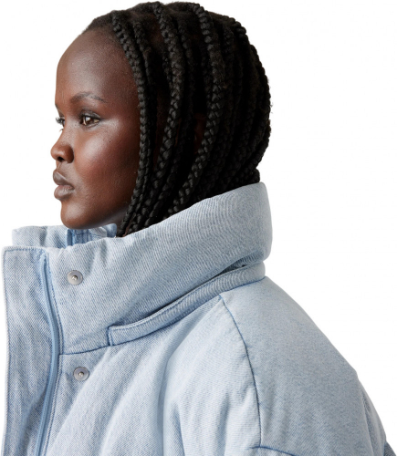 Куртка женская WESTERN BUBBLE SHORTY LIGHT INDIGO - WORN IN, LEVIS