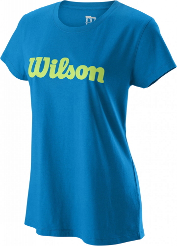 Футболка женская W SCRIPT COTTON TEE II Brilliant /Sharp, Wilson