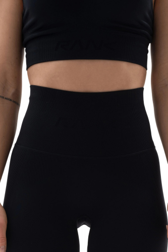 Леггинсы женские Woman, Seamless Leggings, Black, RANK