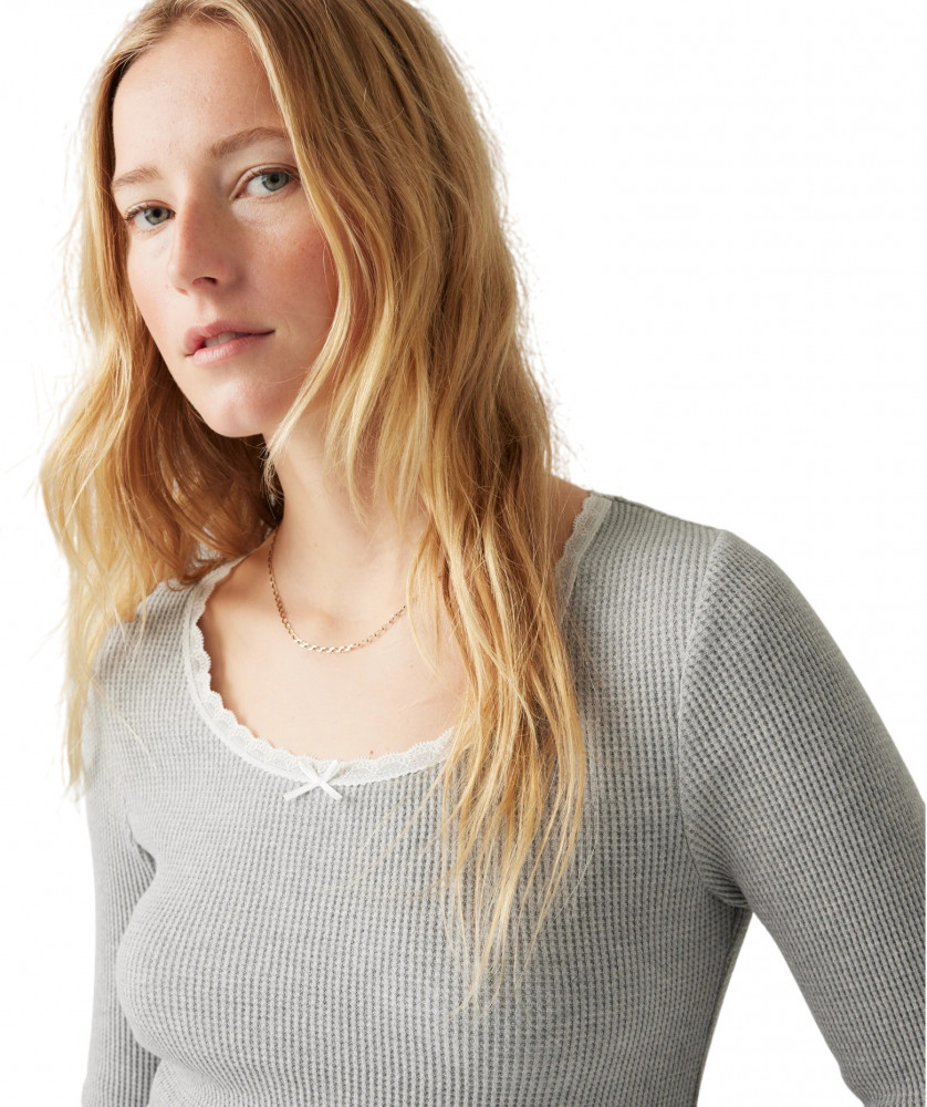 Лонгслив женский DRY GOODS WAFFLE LS TEE GREYS, LEVIS