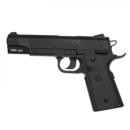 Пистолет пневматический Stalker S1911G кал. 4.5 мм, 3 Дж, корп. пластик, до 120 м/с