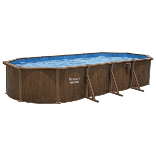 Бассейн каркасный Bestway Hydrium 561CW, 733×366×132 см, песчаный фильтр-насос, лестница, скиммер, тент, подстилка