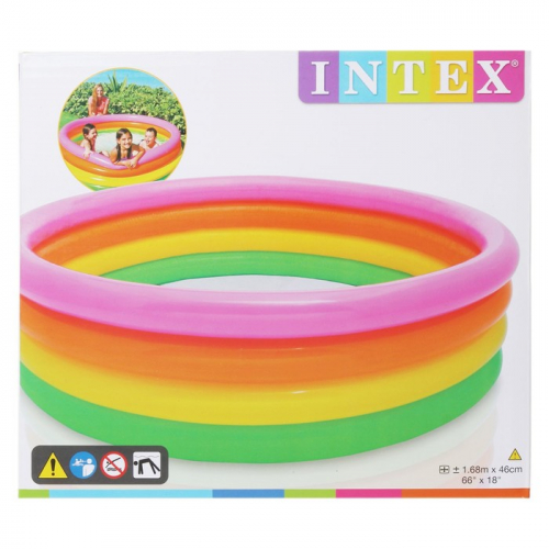 Бассейн надувной INTEX «Радуга», 168×46 см, от 3 лет, 56441NP