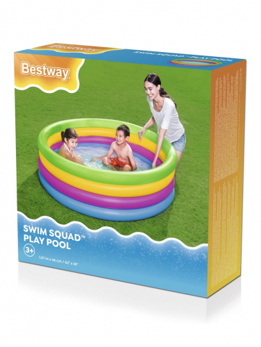 Бассейн надувной Bestway «Радуга», 157×46 см, от 3 лет, 51117