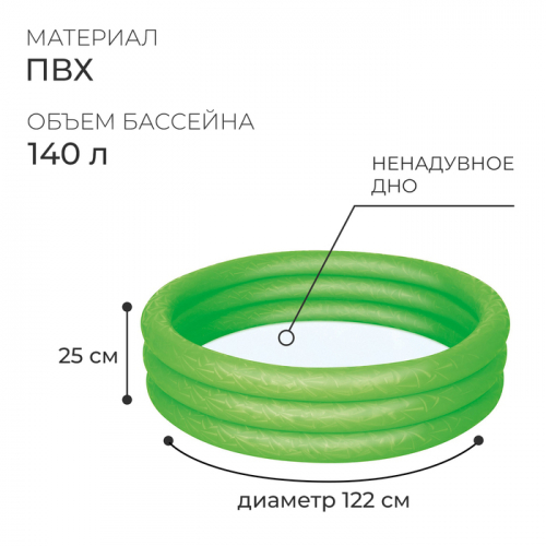 Бассейн надувной Bestway, 122×25 см, от 2 лет, МИКС, 51025