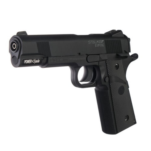Пистолет пневматический Stalker S1911G кал. 4.5 мм, 3 Дж, корп. пластик, до 120 м/с