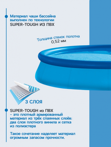 Бассейн надувной INTEX Easy Set 28132NP, 366×76 см, фильтр-насос, круглый