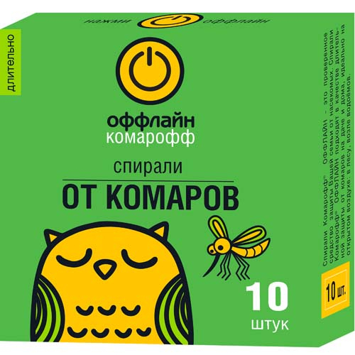 Спирали Комарофф Длительно оффлайн 10 шт (60 шт)