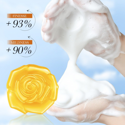 Мыло для лица и тела в виде цветка с МЕДОМ Sadoer Natural Honey Oil Soap, 100 гр.