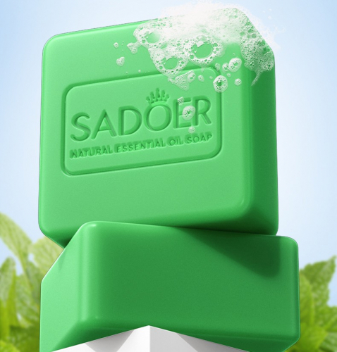 Мыло для лица и тела с экстрактом МЯТЫ Sadoer Organic Pepermint Fragrant Soap, 100 гр.