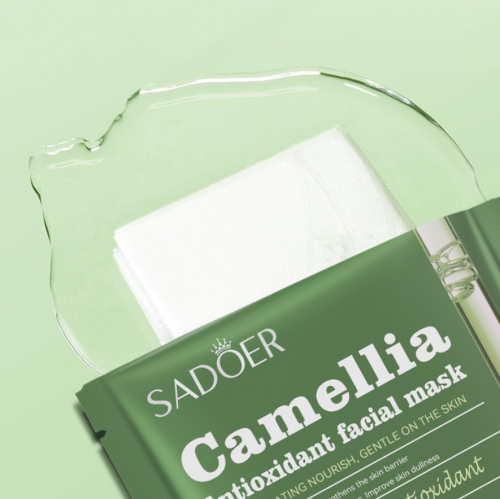 Тканевая маска для лица антиоксидантная с экстрактом Камелии Sadoer