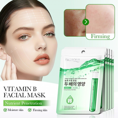 Тканевая маска для лица Витамином B + Коллаген BIOAQUA