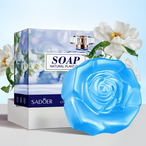 Мыло для лица и тела в виде цветка ПАРФЮМИРОВАННОЕ Sadoer, 100 гр.
