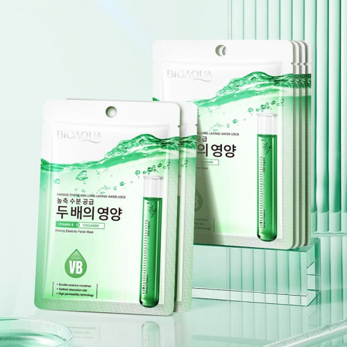 Тканевая маска для лица Витамином B + Коллаген BIOAQUA