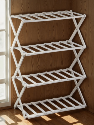 Подставка для цветов Greengo, 4 полки, 50×25×68 см, напольная, бамбук, белая