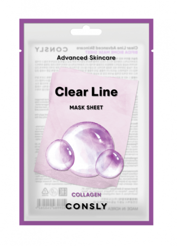 Тканевая маска укрепляющая с коллагеном Clear Line Advanced Skincare Collagen Mask Sheet 1шт