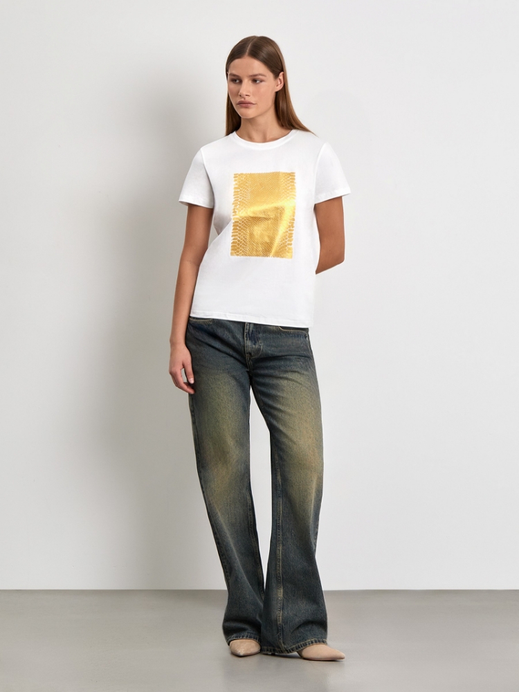 Трикотажная футболка ,
хлопок - 100% ,