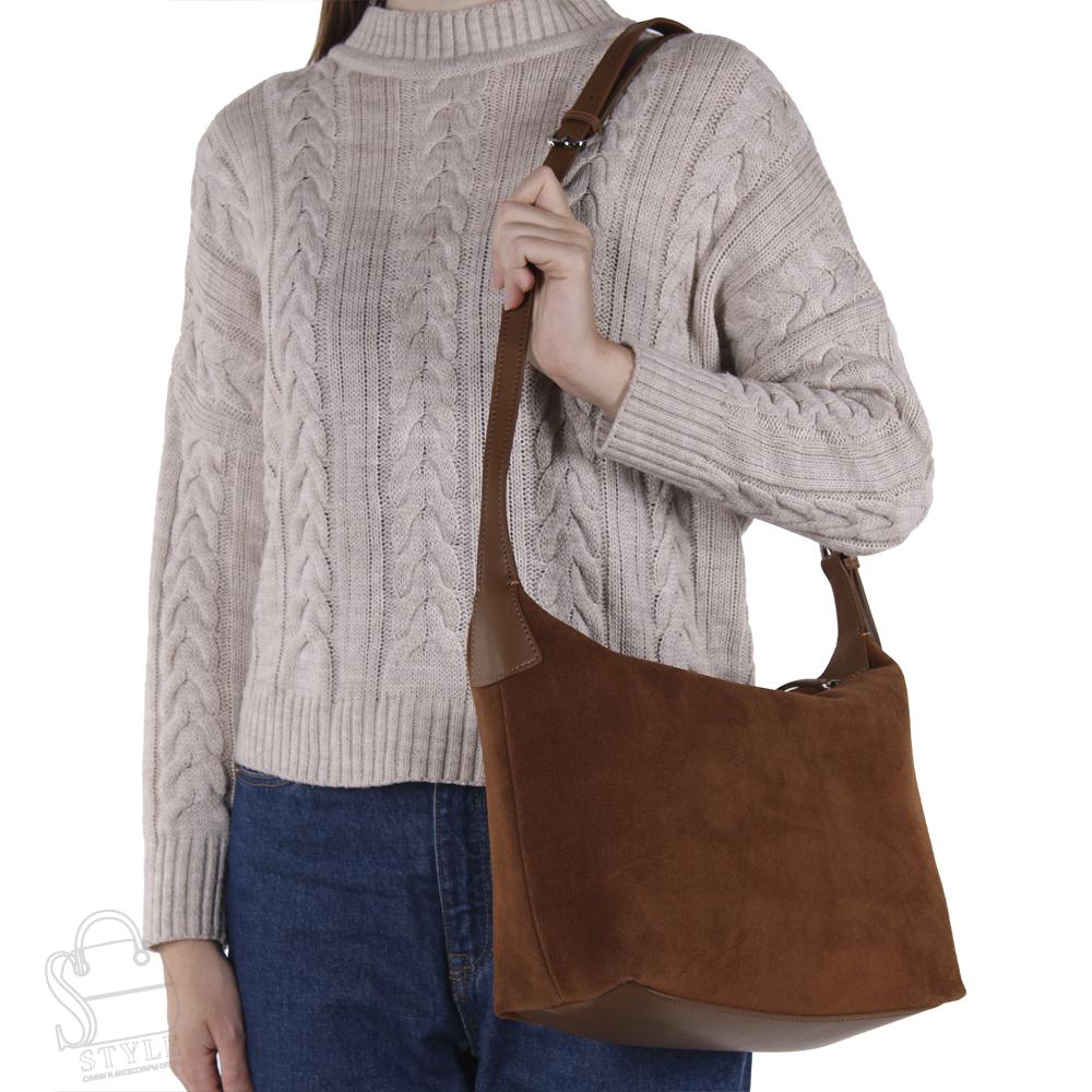 Сумка женская кожаная 990168NNAA brown Natale Navetta