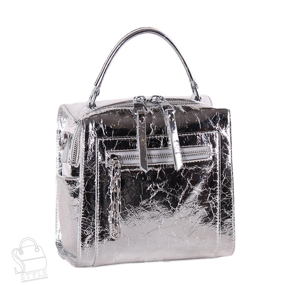 Сумка женская кожаная 965TH silver Polina&Eiterou/30