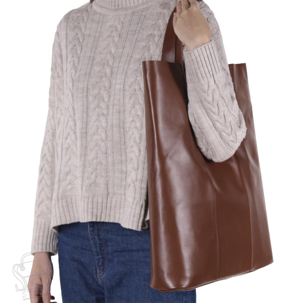 Сумка женская кожаная 9948NN brown Natale Navetta