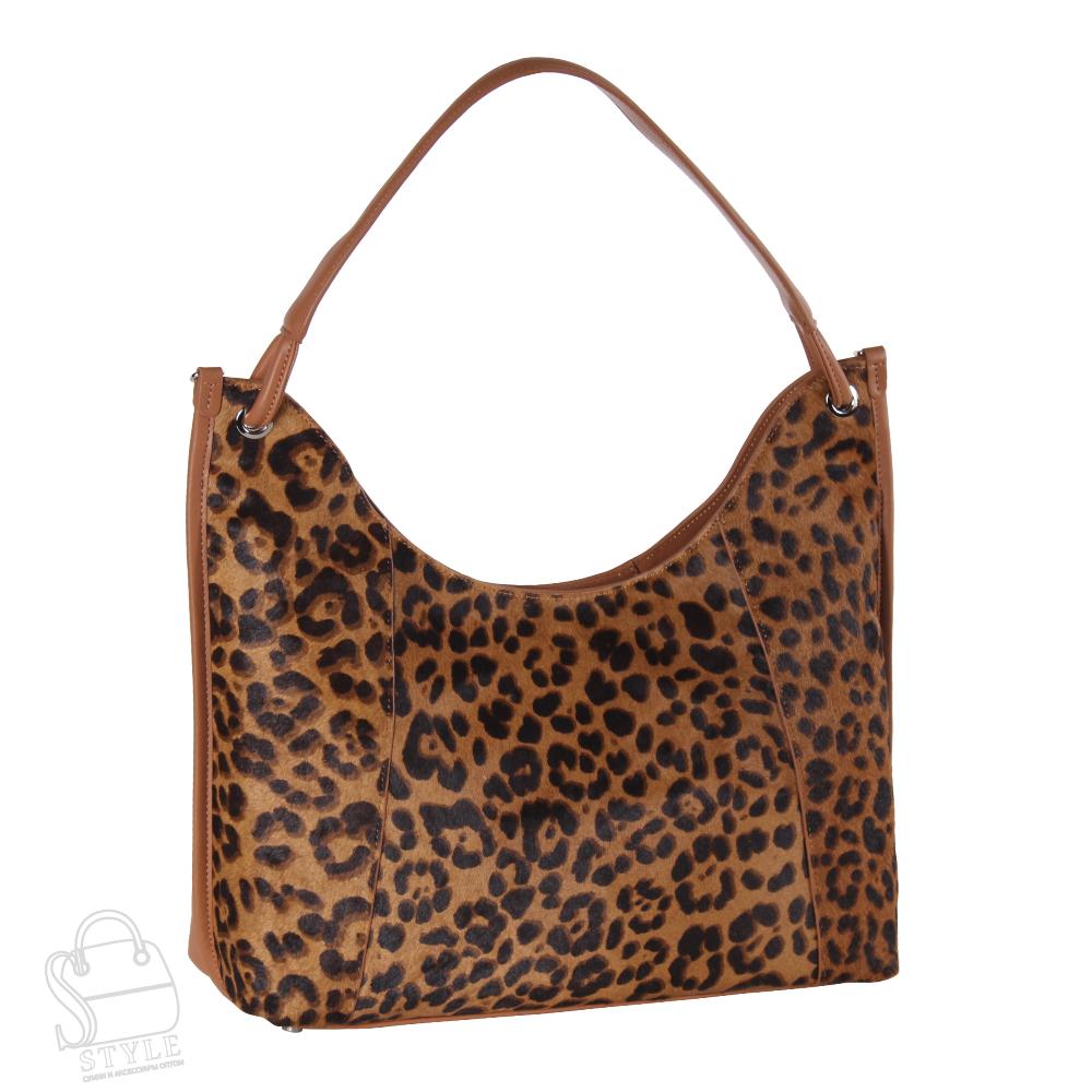 Сумка женская кожаная 3628VG leopard brown Vitelli Grassi