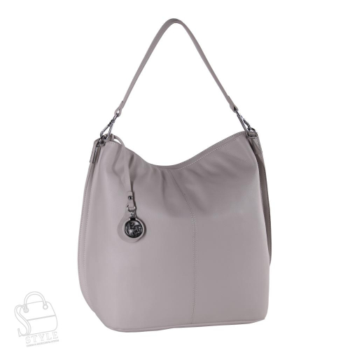 Сумка женская кожаная 18307 gray white Polina&Eiterou