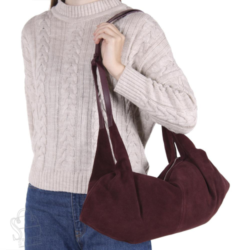 Сумка женская кожаная 990109NNAA wine red Natale Navetta