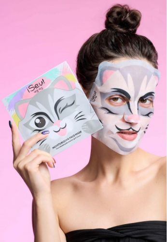81 р.! Увлажняющая маска для лица «Кошечка» iSeul