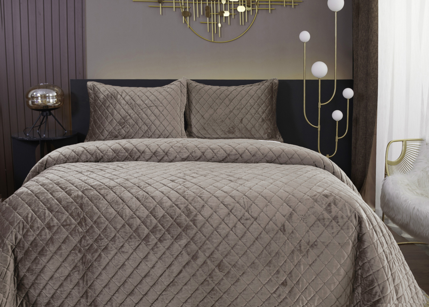 Натаниэль (серый) Покрывало 160х220